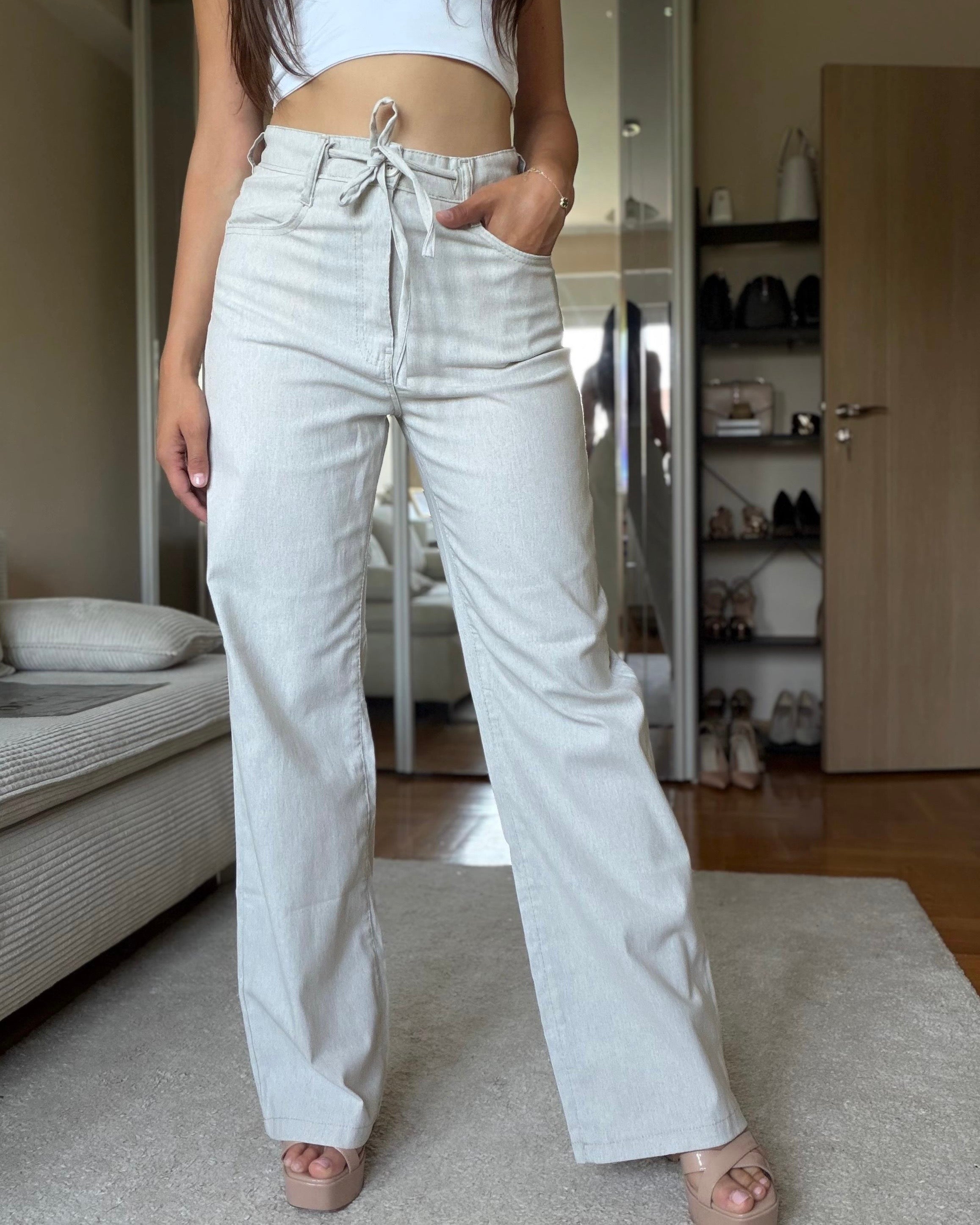 Elegantne silver pantalone - C009/2