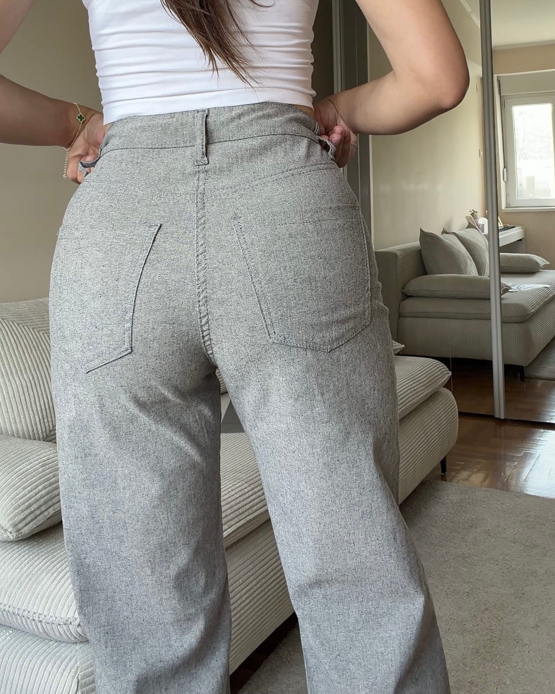 Elegantne gray pantalone - C009/1