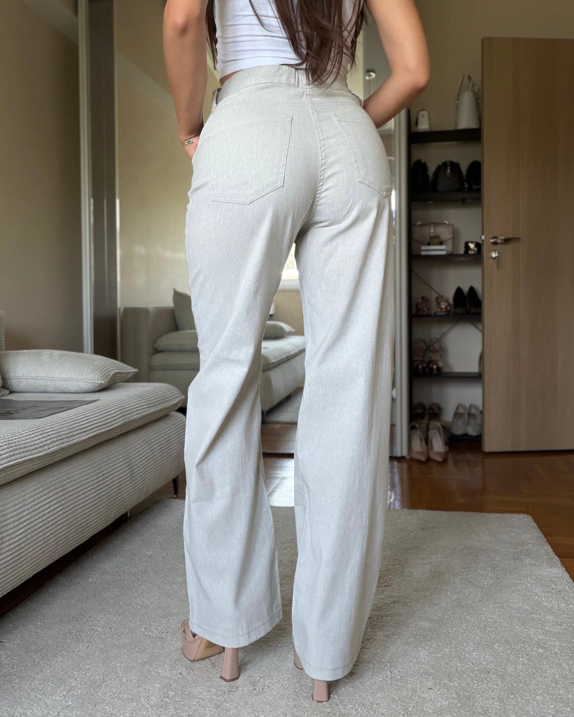 Elegantne silver pantalone - C009/2