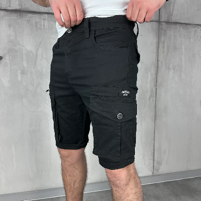 Crni x2 cargo šorts - 201