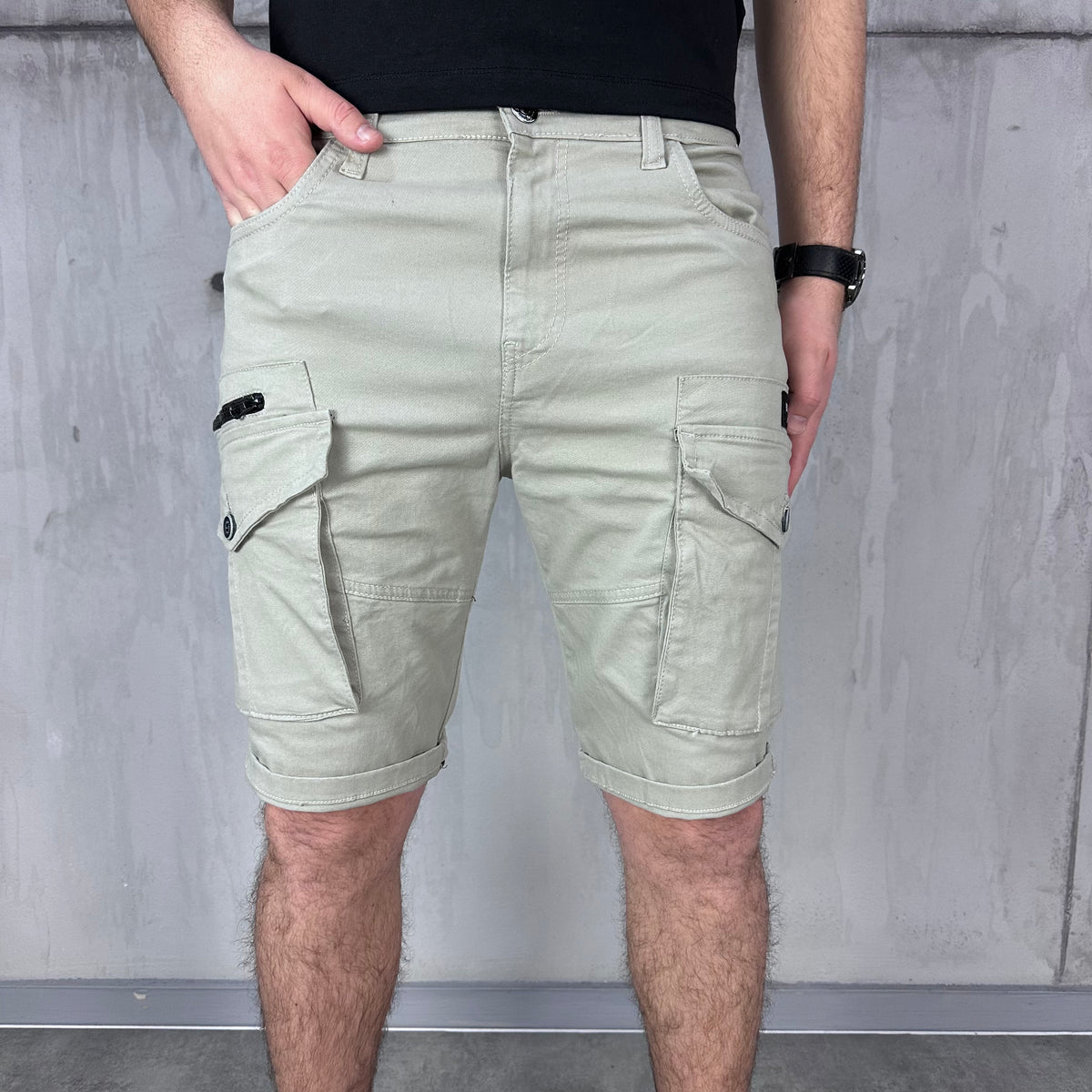 Bež x2 cargo šorts - 203