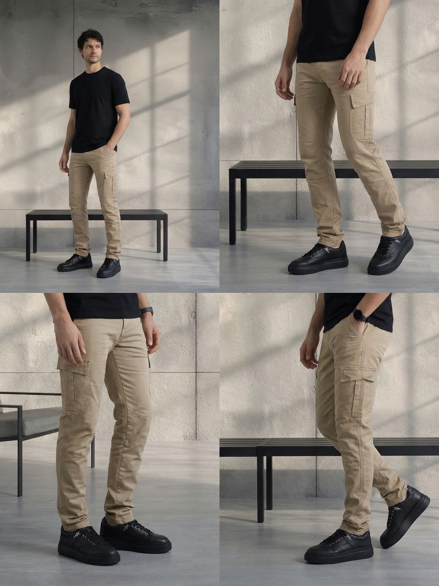 Klasik regular fit bež dzeparka - 2795