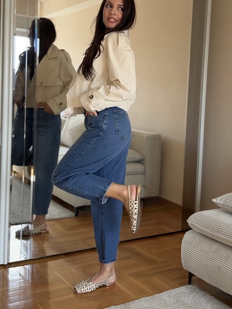 Mom trend farmerke - C691