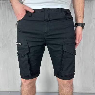 Crni x2 cargo šorts - 201